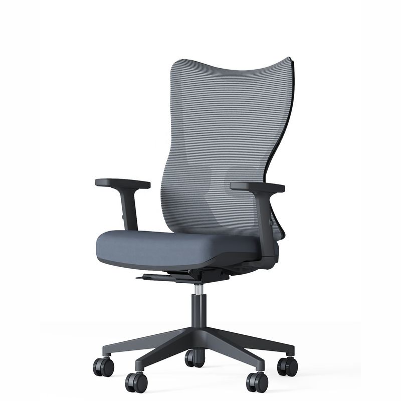 Adjustable Armrest Swivel Office Chair for Staff Conference Room Mid Back Mesh Design