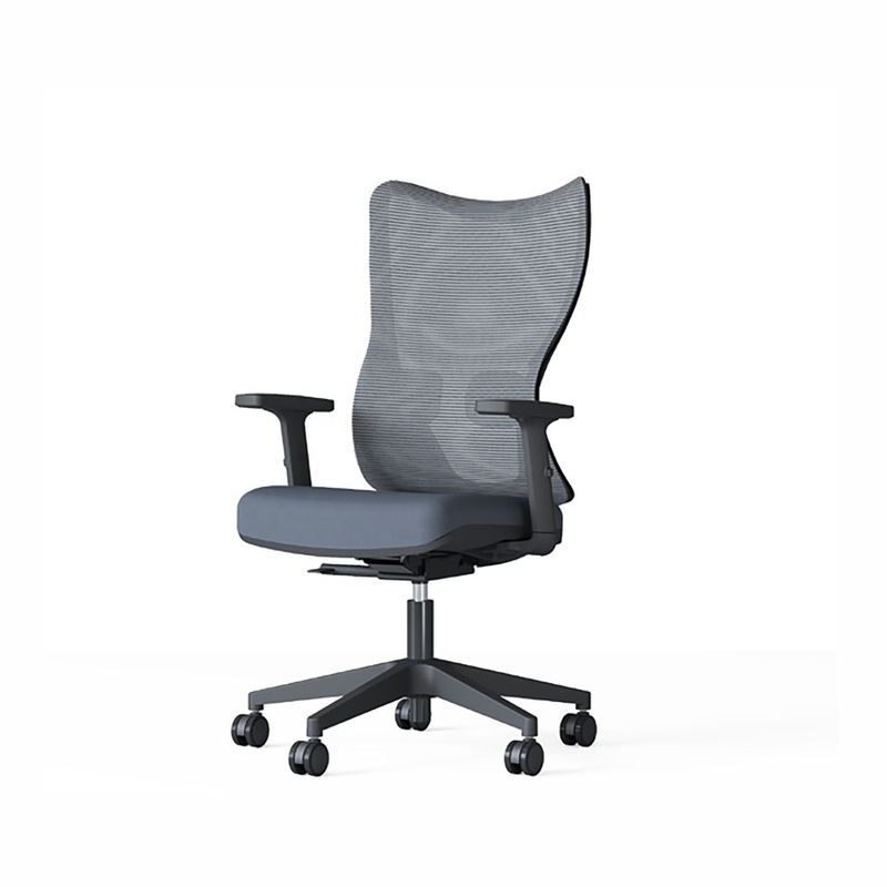 Adjustable Armrest Swivel Office Chair for Staff Conference Room Mid Back Mesh Design