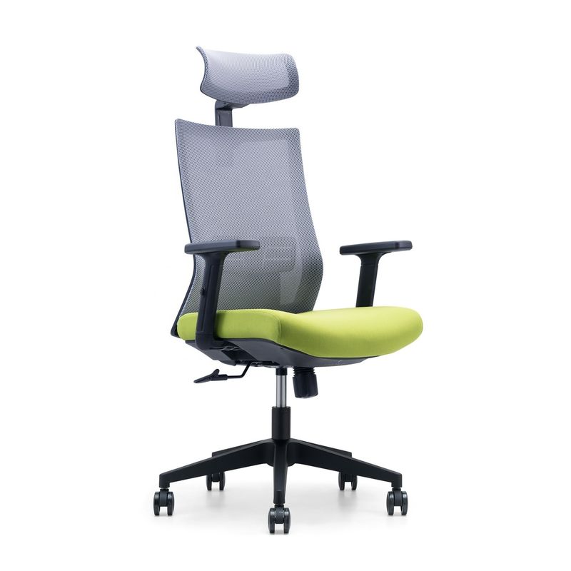 Adjustable Armrest and Headrest Office Mesh Chair for Modern High Back Ergonomic Design