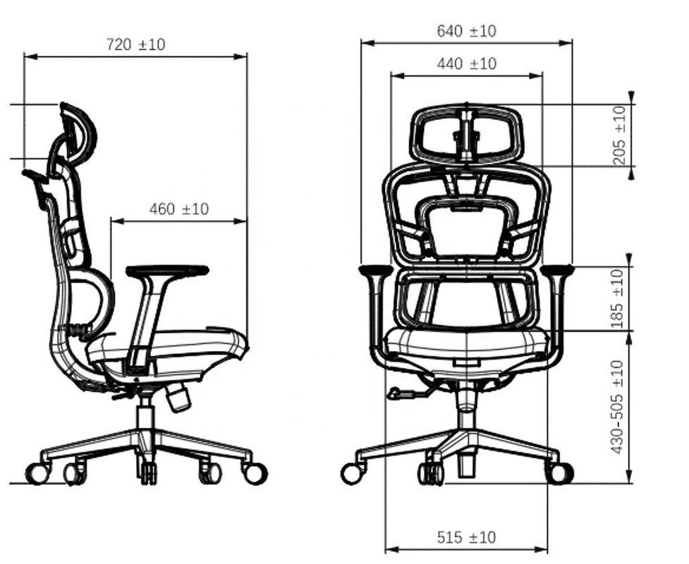 Adjustable Double Back Mid-Back Mesh Office Ergonomic Chair for Modern Office Furniture