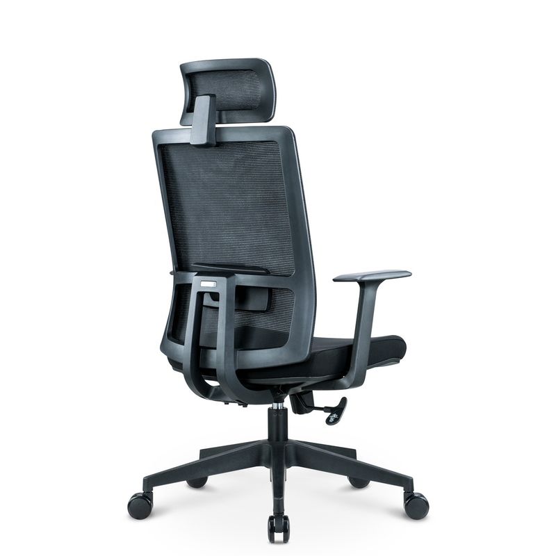 Adjustable Height Ergonomic Black Swivel Mesh Chair with Back and Head Support OEM ODM