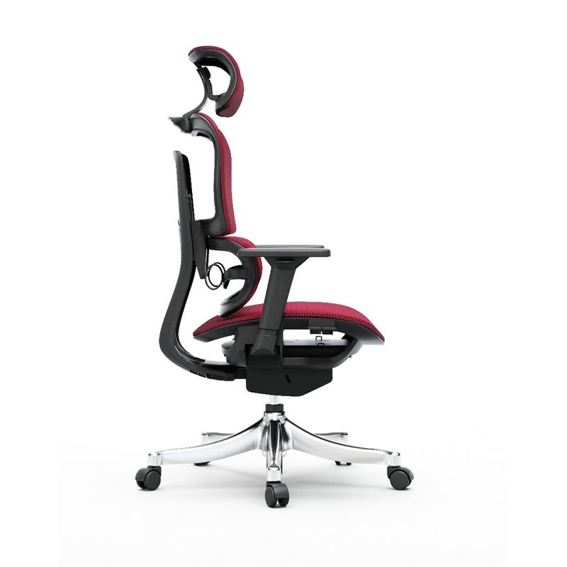 Work in Style Ergonomic Mesh Chair with Adjustable Footrest and Back Support in Black