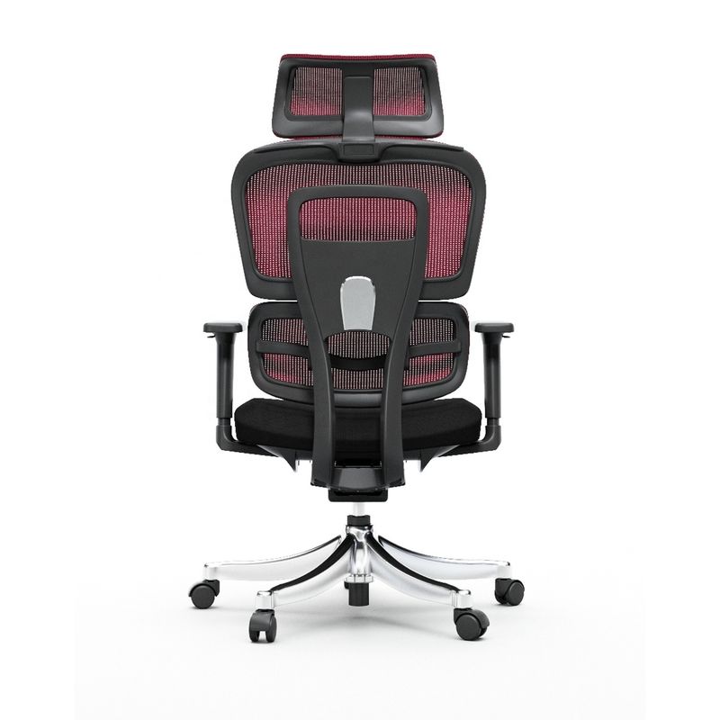 Work in Style Ergonomic Mesh Chair with Adjustable Footrest and Back Support in Black