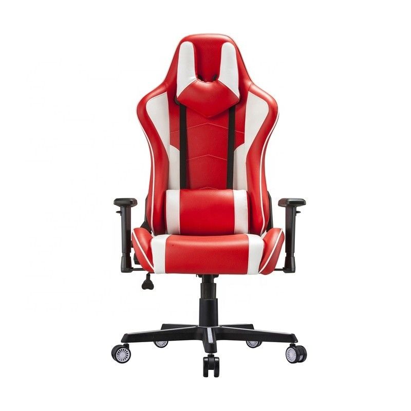 Comfortable E-sports Chair Revolving Professional White PU Leather Racing Gaming Chair