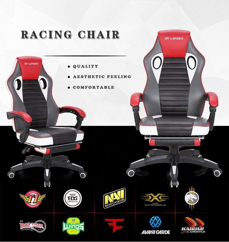HCYZ OEM Racing Style Leather Office Gaming Chair For Children Metal Type Iron Swivel
