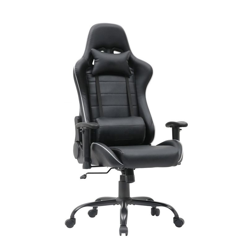 HCYZ RGB LED Light PC Gamer Chair with Backrest Adjustable 90-180 and Massage Function