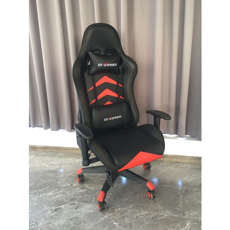 Industrial Style HCYZ RGB LED Light Computer Chair Executive Gaming Chair with PU Leather